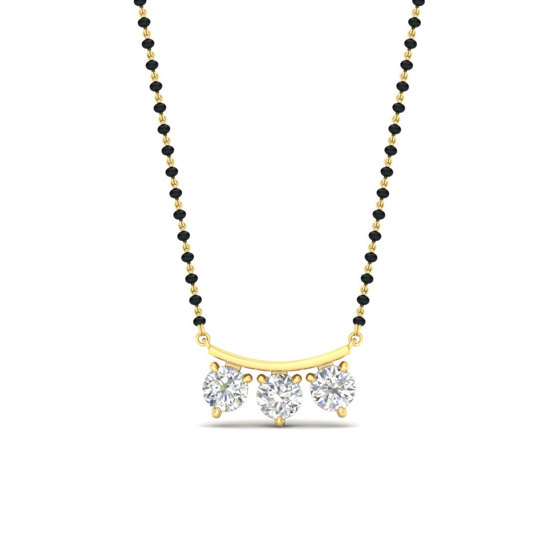 Classic Trio Diamond Mangalsutra Necklace