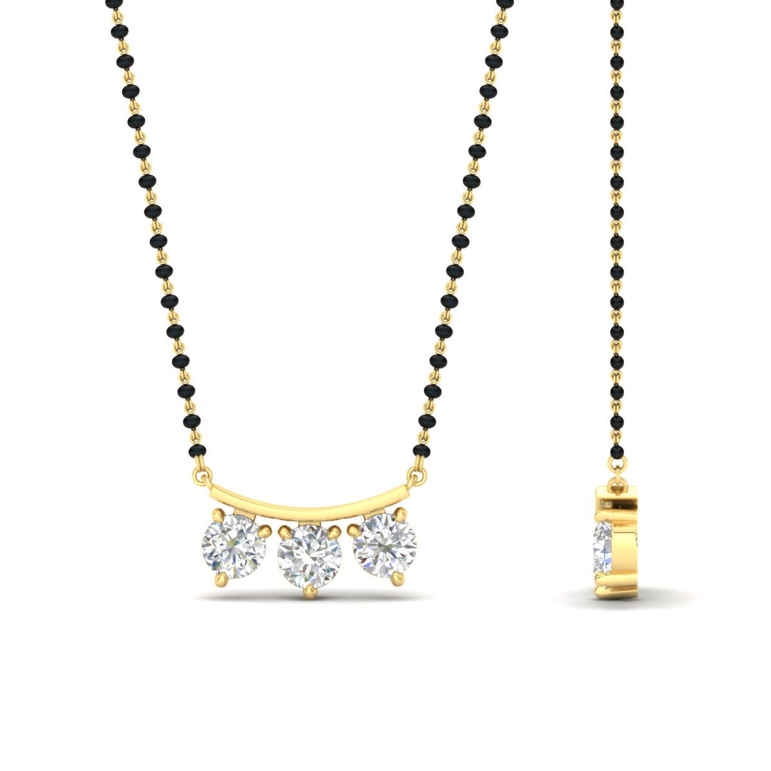Classic Trio Diamond Mangalsutra Necklace