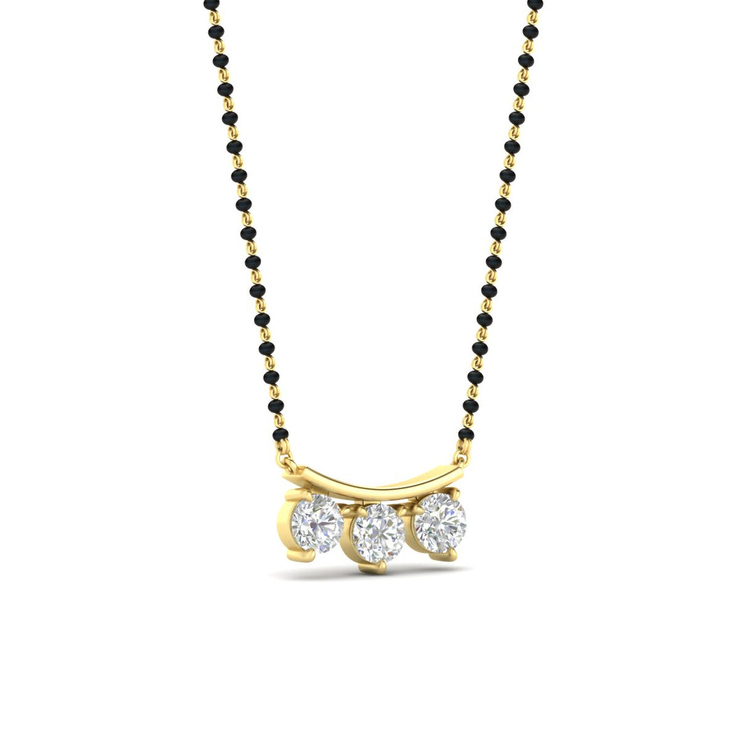 Classic Trio Diamond Mangalsutra Necklace