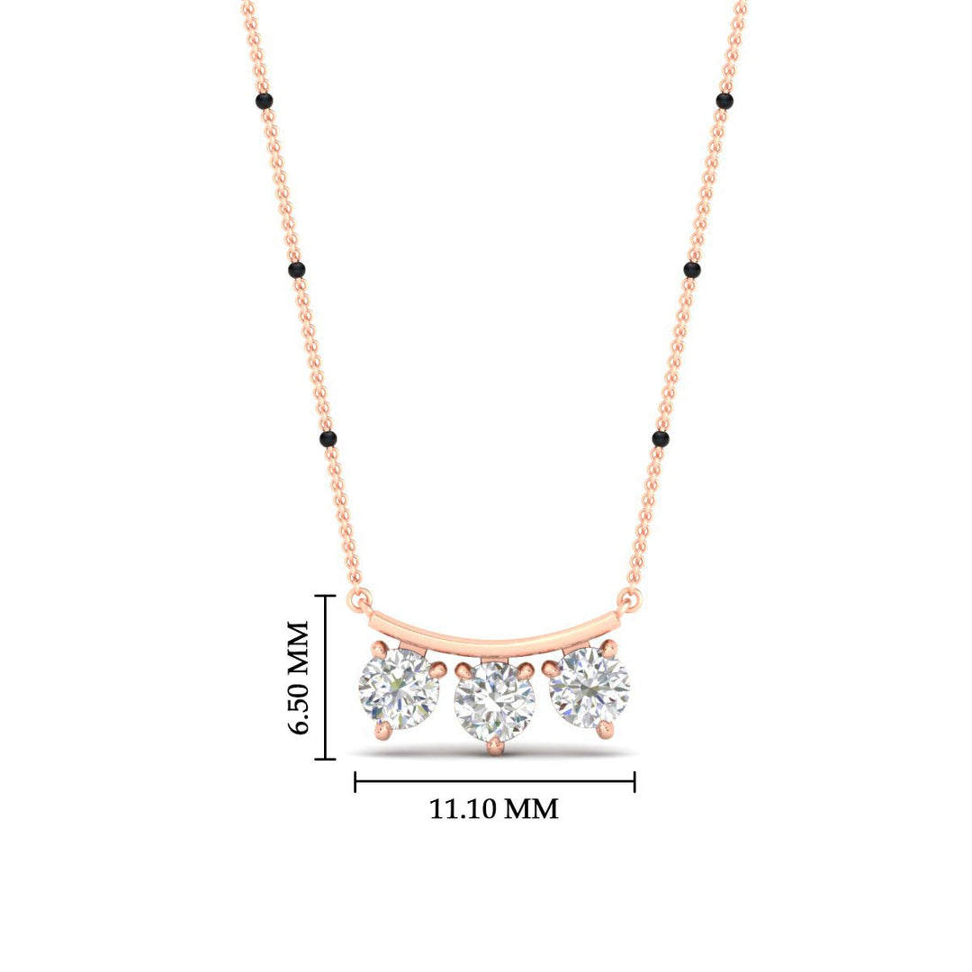 Classic Trio Diamond Mangalsutra Necklace