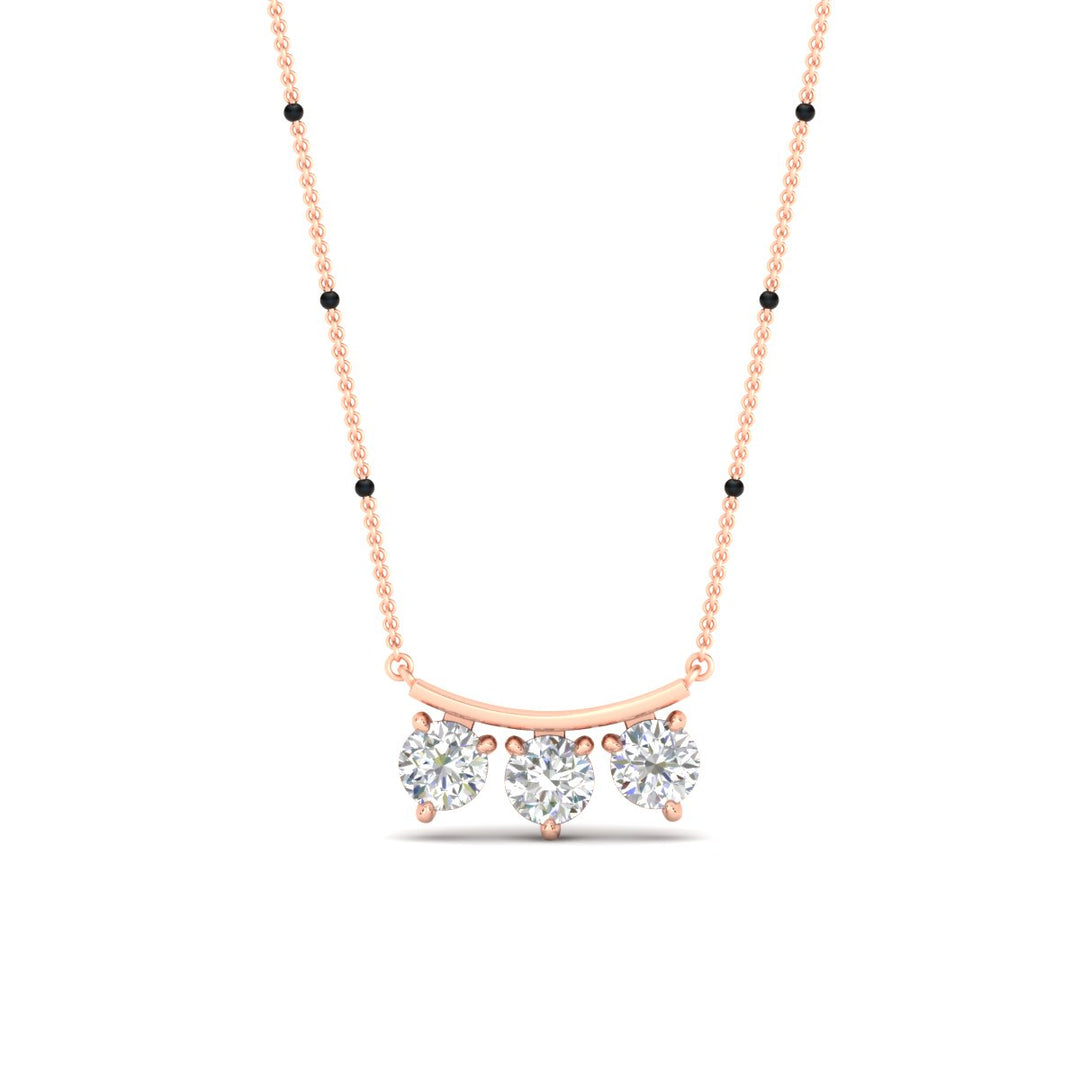Classic Trio Diamond Mangalsutra Necklace