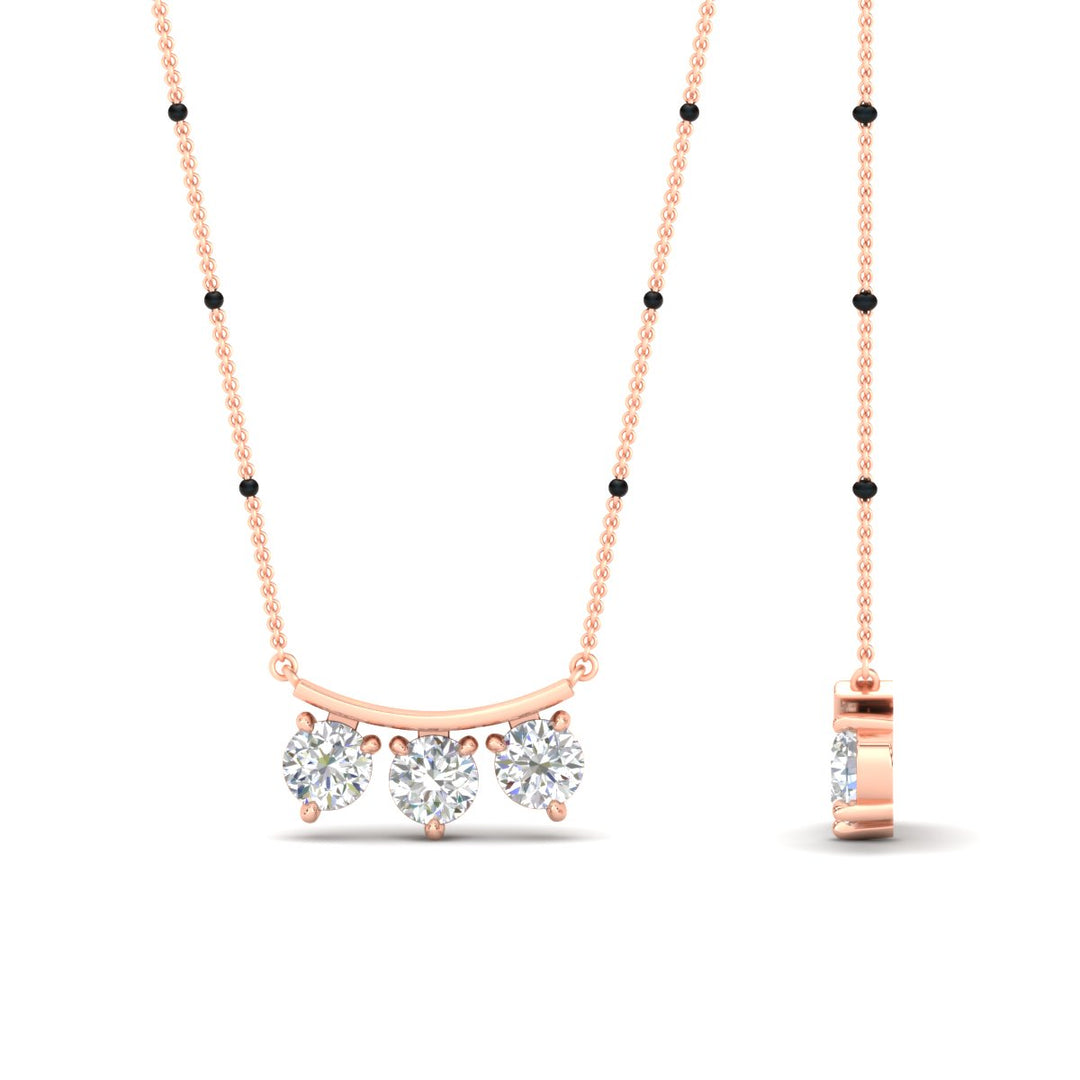 Classic Trio Diamond Mangalsutra Necklace