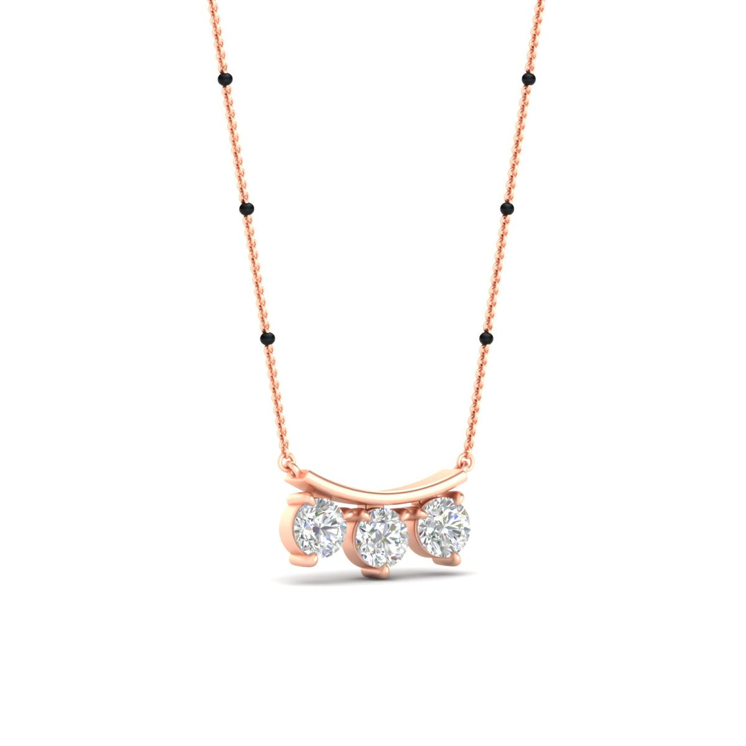 Classic Trio Diamond Mangalsutra Necklace
