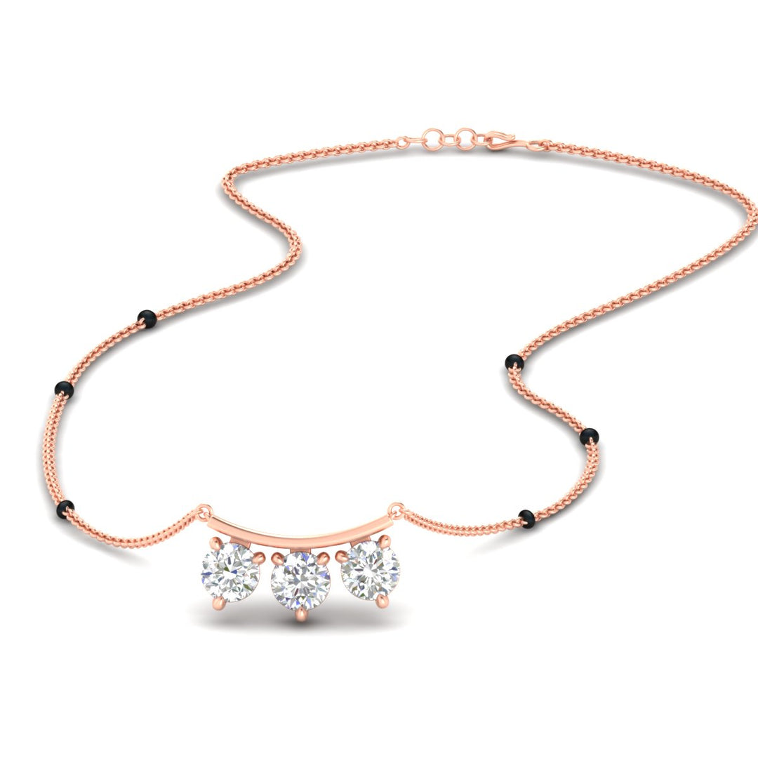 Classic Trio Diamond Mangalsutra Necklace