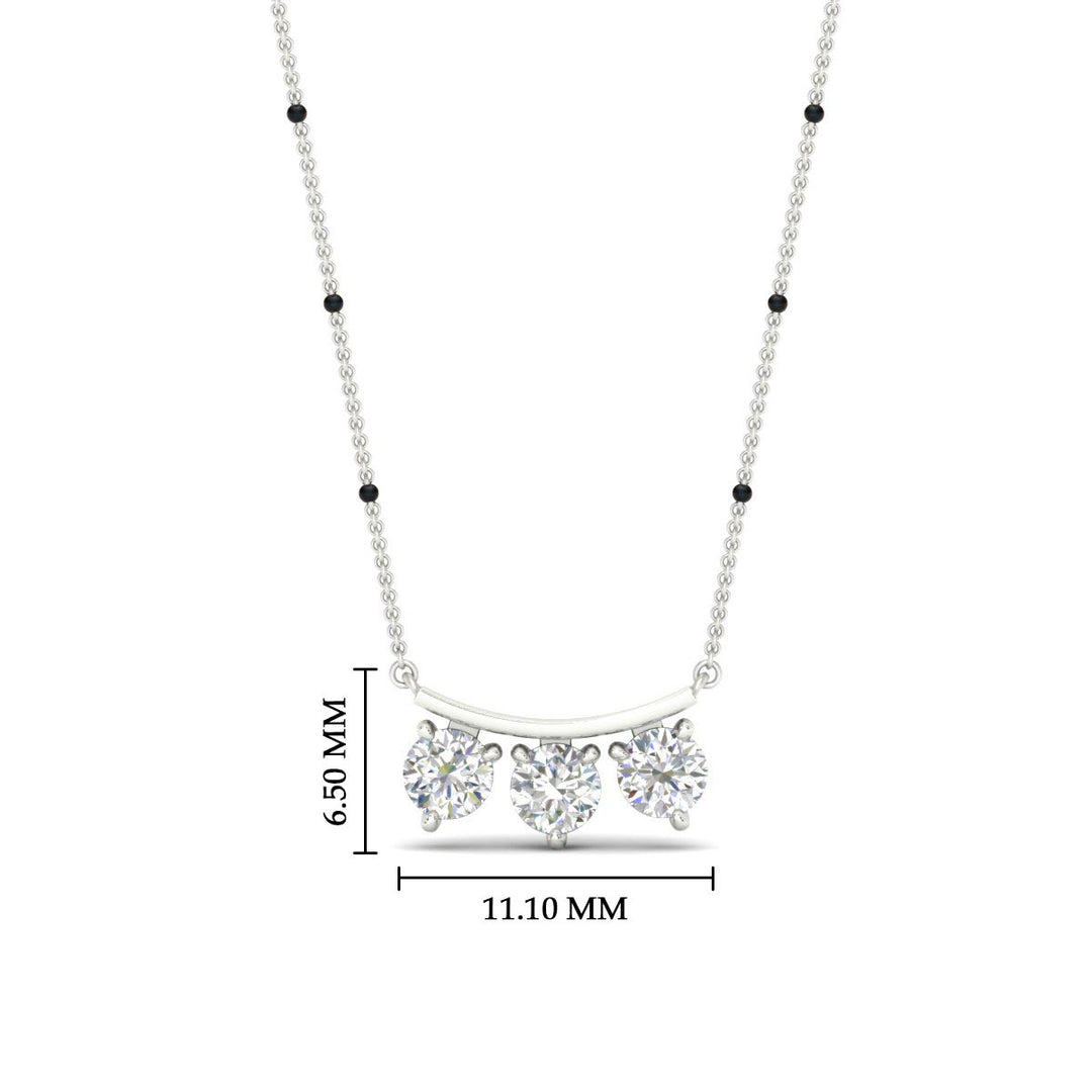 Classic Trio Diamond Mangalsutra Necklace