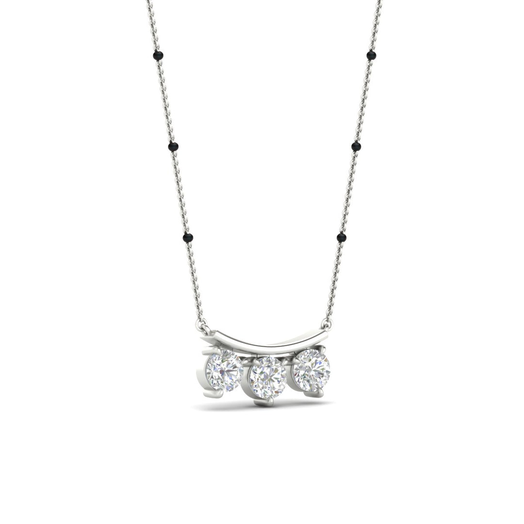 Classic Trio Diamond Mangalsutra Necklace