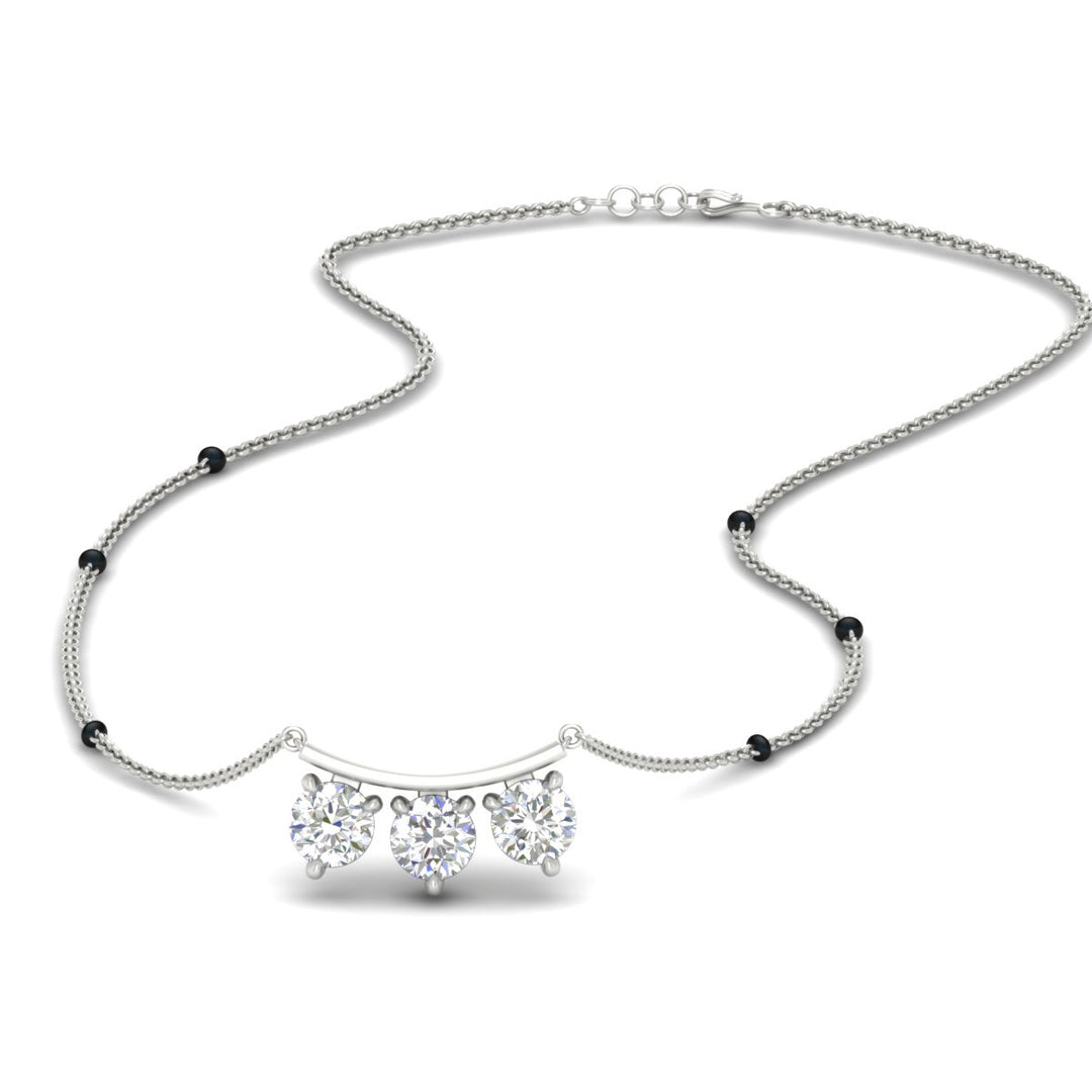 Classic Trio Diamond Mangalsutra Necklace