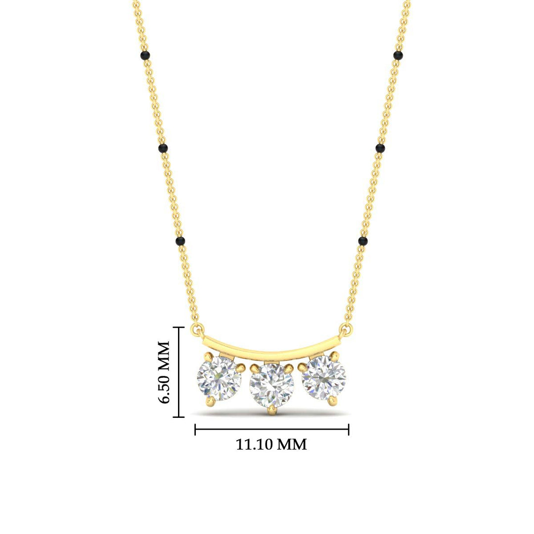 Classic Trio Diamond Mangalsutra Necklace