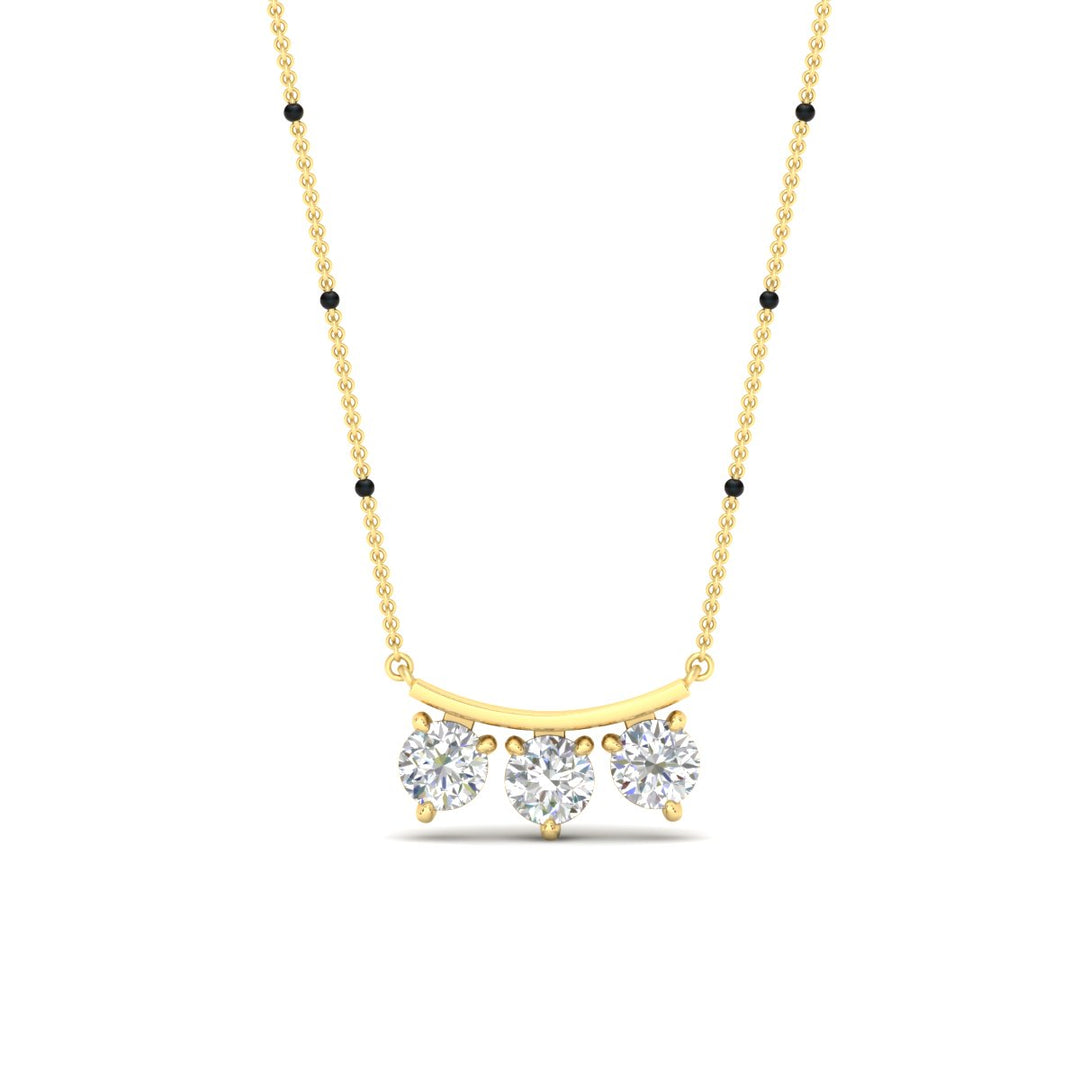 Classic Trio Diamond Mangalsutra Necklace