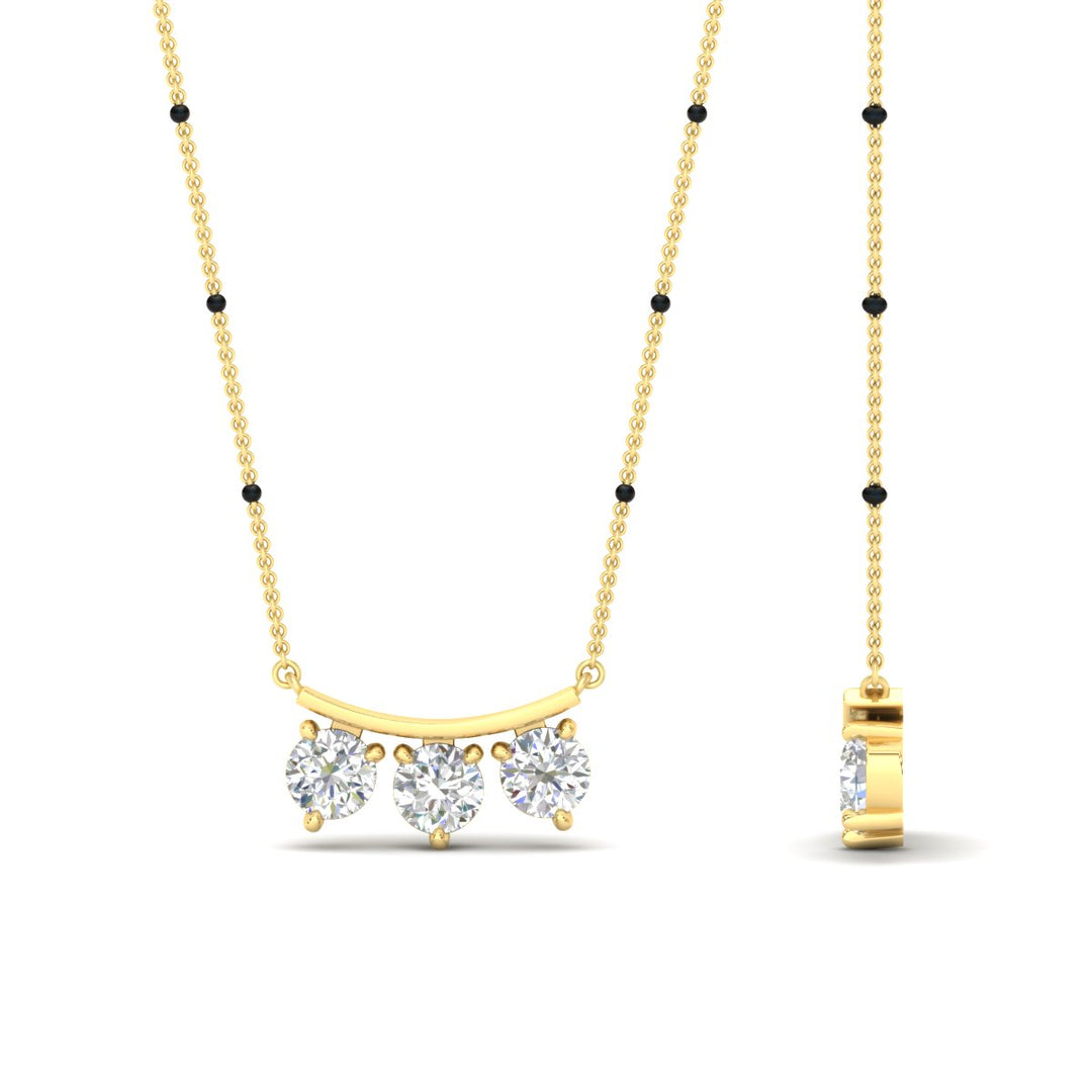 Classic Trio Diamond Mangalsutra Necklace