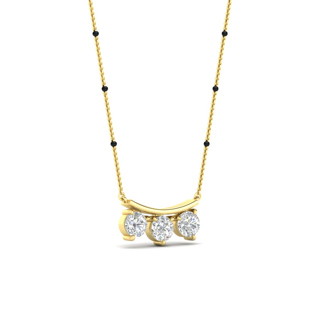 Classic Trio Diamond Mangalsutra Necklace