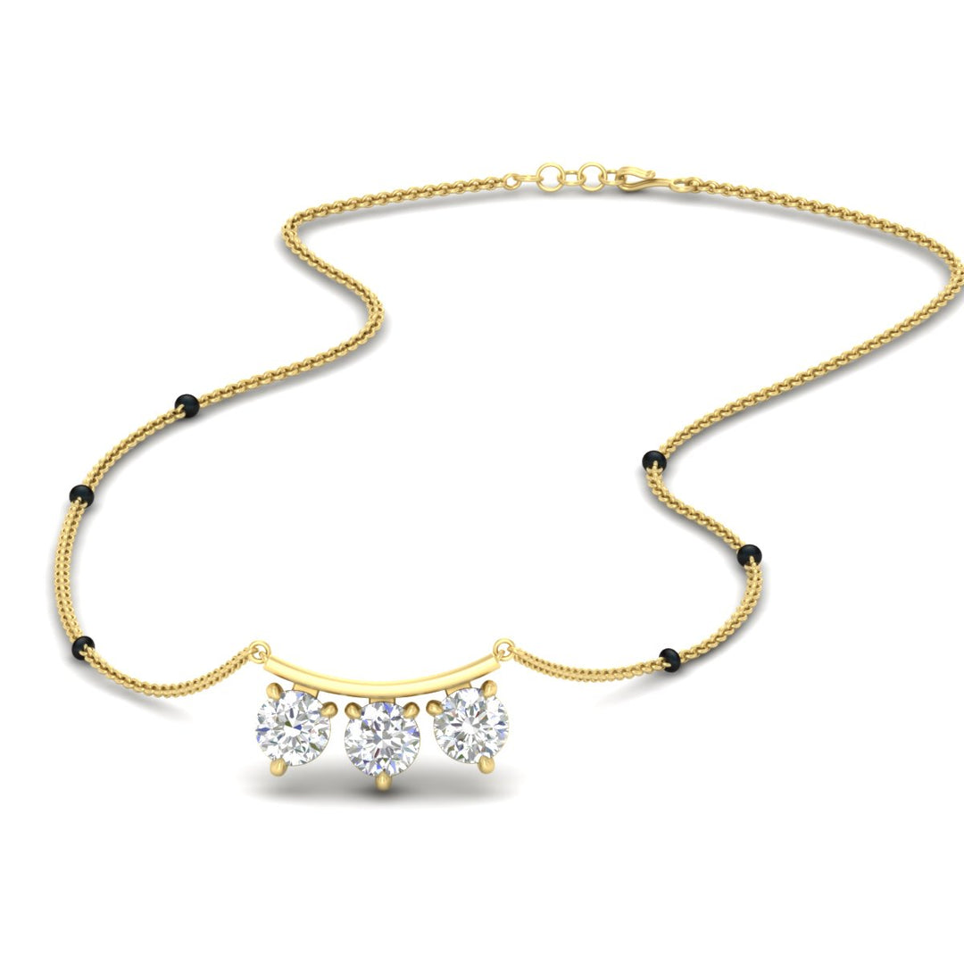 Classic Trio Diamond Mangalsutra Necklace