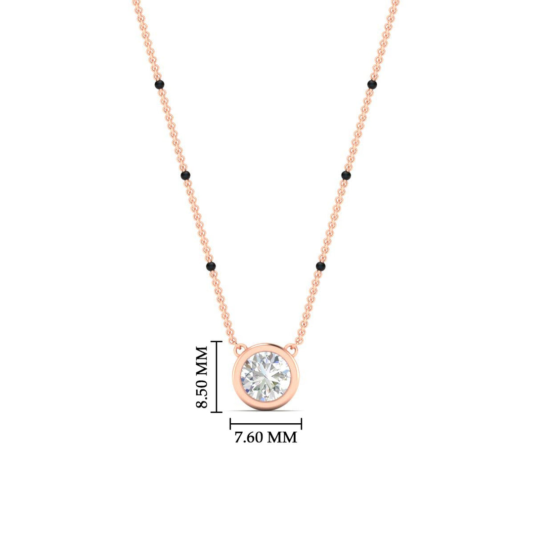 Bezel Set Solitaire Modern Mangalsutra