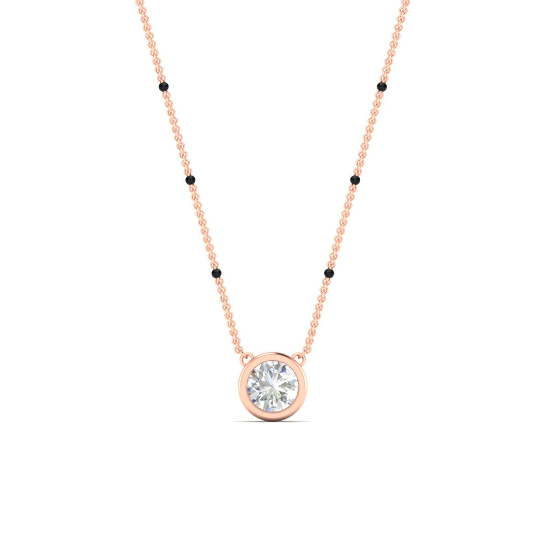 Bezel Set Solitaire Modern Mangalsutra