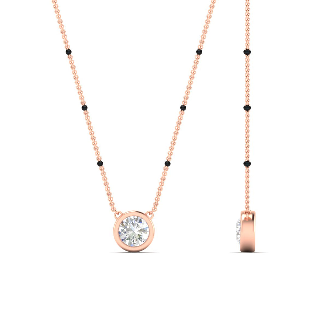 Bezel Set Solitaire Modern Mangalsutra