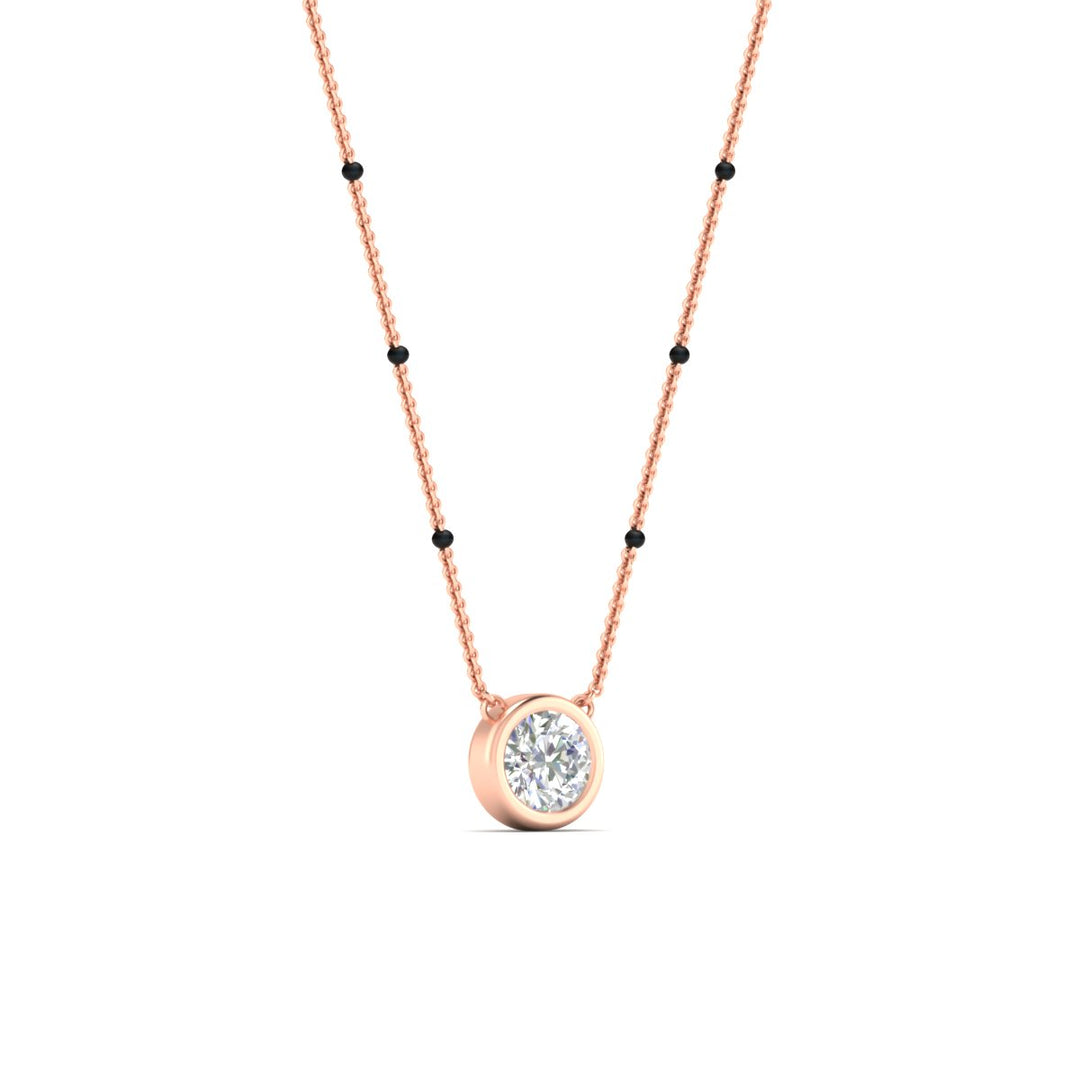Bezel Set Solitaire Modern Mangalsutra