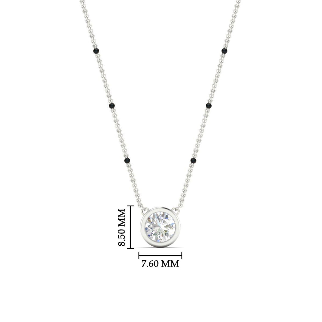 Bezel Set Solitaire Modern Mangalsutra