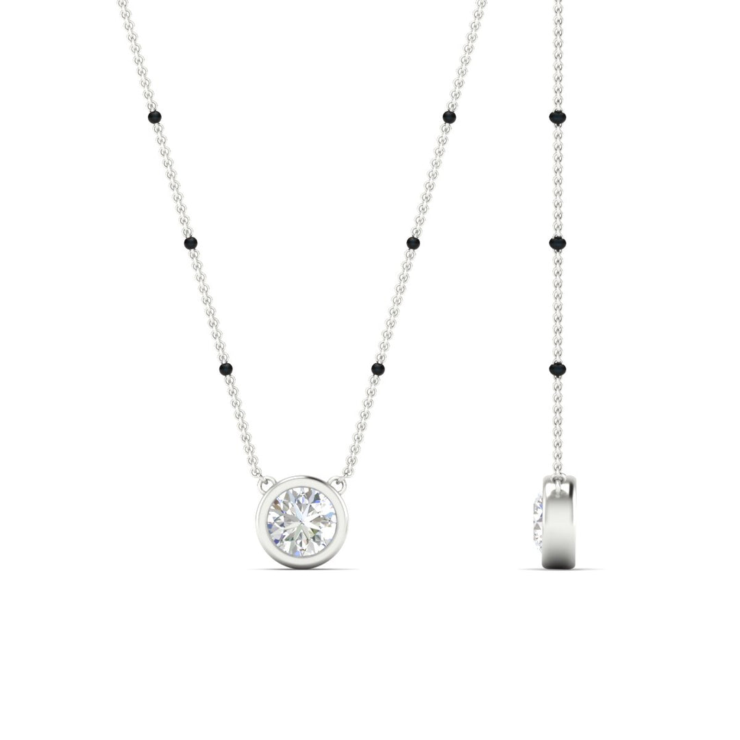 Bezel Set Solitaire Modern Mangalsutra