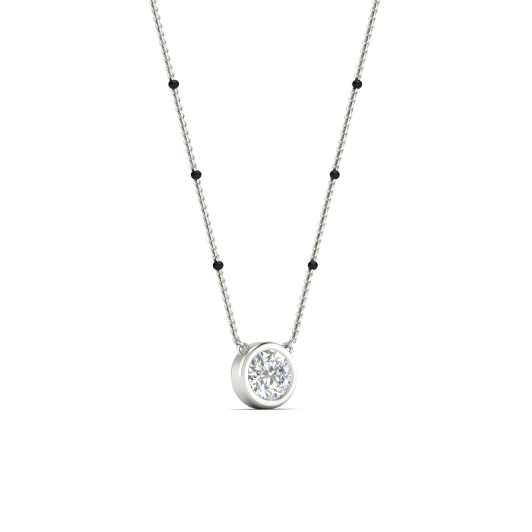 Bezel Set Solitaire Modern Mangalsutra