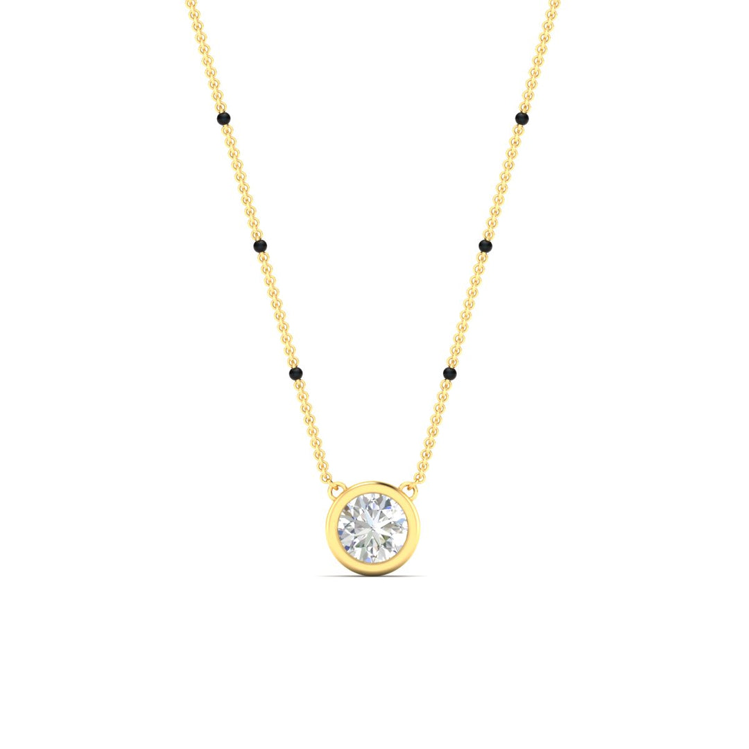 Bezel Set Solitaire Modern Mangalsutra