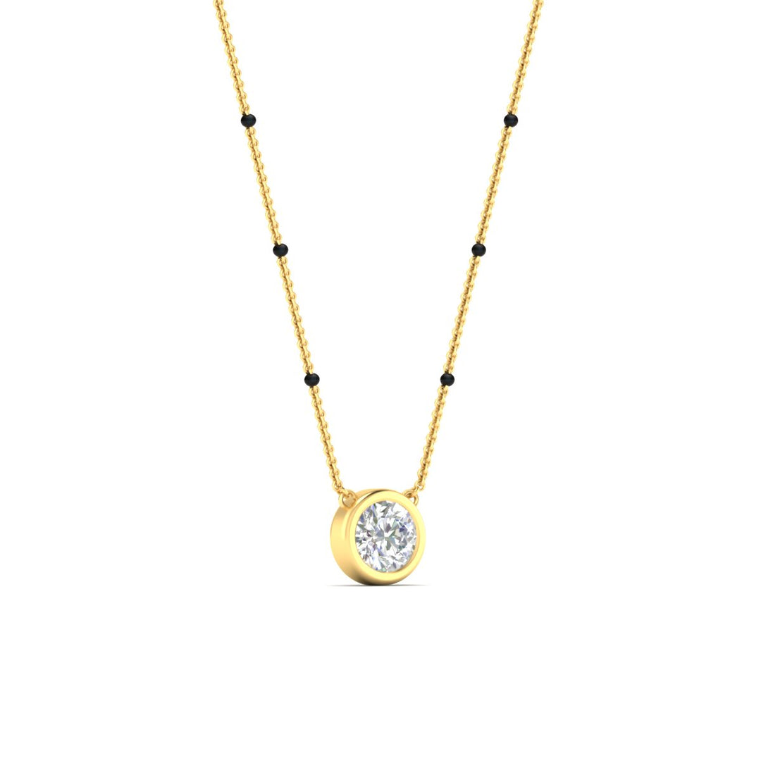 Bezel Set Solitaire Modern Mangalsutra