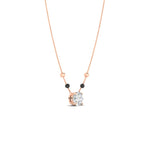 Load image into Gallery viewer, 0.50-ct-solitaire-diamond-with-black-beads-mangalsutra-in-rose-gold-mgs11600roangle3-0.50ct-nl-rg