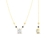Load image into Gallery viewer, 0.50-ct-solitaire-diamond-with-black-beads-mangalsutra-in-yellow-gold-mgs11600roangle2-0.50ct-nl-yg