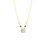 Load image into Gallery viewer, 0.50-ct-solitaire-diamond-with-black-beads-mangalsutra-in-yellow-gold-mgs11600roangle3-0.50ct-nl-yg