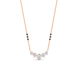 Load image into Gallery viewer, 0.75-carat-five-stone-diamond-3-bead-mangalsutra-necklace-in-rose-gold-mgs11130angle3-0.50ct-nl-rg.jpg?v=1777282191