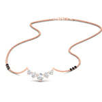Load image into Gallery viewer, 0.75-carat-five-stone-diamond-3-bead-mangalsutra-necklace-in-rose-gold-mgs11130sleep-0.75ct-nl-rg.jpg?v=1777282191