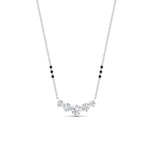 Load image into Gallery viewer, 0.75-carat-five-stone-diamond-3-bead-mangalsutra-necklace-in-white-gold-mgs11130angle1-0.75ct-nl-wg.jpg?v=1777282191