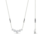 Load image into Gallery viewer, 0.75-carat-five-stone-diamond-3-bead-mangalsutra-necklace-in-white-gold-mgs11130angle2-0.75ct-nl-wg.jpg?v=1777282191