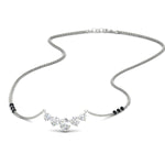 Load image into Gallery viewer, 0.75-carat-five-stone-diamond-3-bead-mangalsutra-necklace-in-white-gold-mgs11130sleep-0.75ct-nl-wg.jpg?v=1777282191