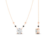 Load image into Gallery viewer, 1-carat-solitaire-diamond-with-black-beads-mangalsutra-in-rose-gold-mgs11600roangle2-1.00ct-nl-rg