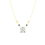 Load image into Gallery viewer, 1-carat-solitaire-diamond-with-black-beads-mangalsutra-in-yellow-gold-mgs11600roangle1-1.00ct-nl-yg