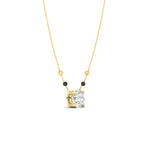 Load image into Gallery viewer, 1-carat-solitaire-diamond-with-black-beads-mangalsutra-in-yellow-gold-mgs11600roangle3-1.00ct-nl-yg