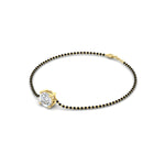 Load image into Gallery viewer, 1-carat-solitaire-mangalsutra-bracelet-in-yellow-gold-mgsbrc11614angle4-1.00ct-nl-yg