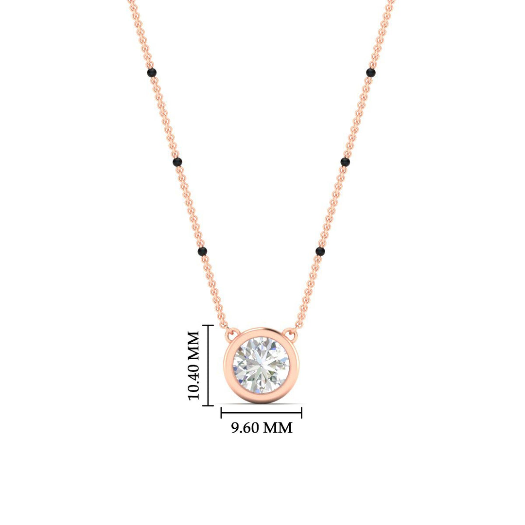 Bezel Set Solitaire Modern Mangalsutra
