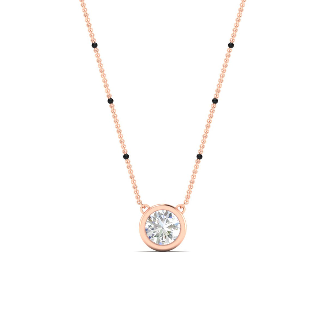 Bezel Set Solitaire Modern Mangalsutra