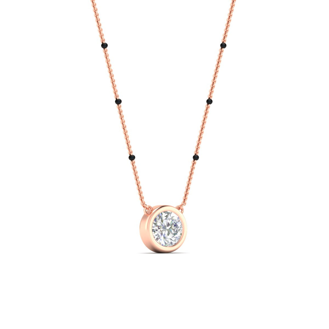 Bezel Set Solitaire Modern Mangalsutra