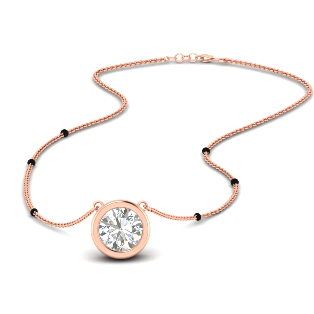 Bezel Set Solitaire Modern Mangalsutra