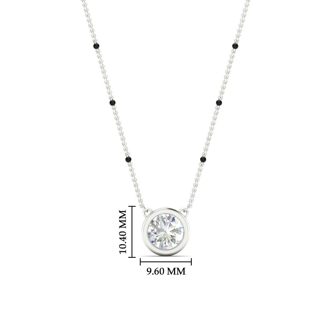Bezel Set Solitaire Modern Mangalsutra