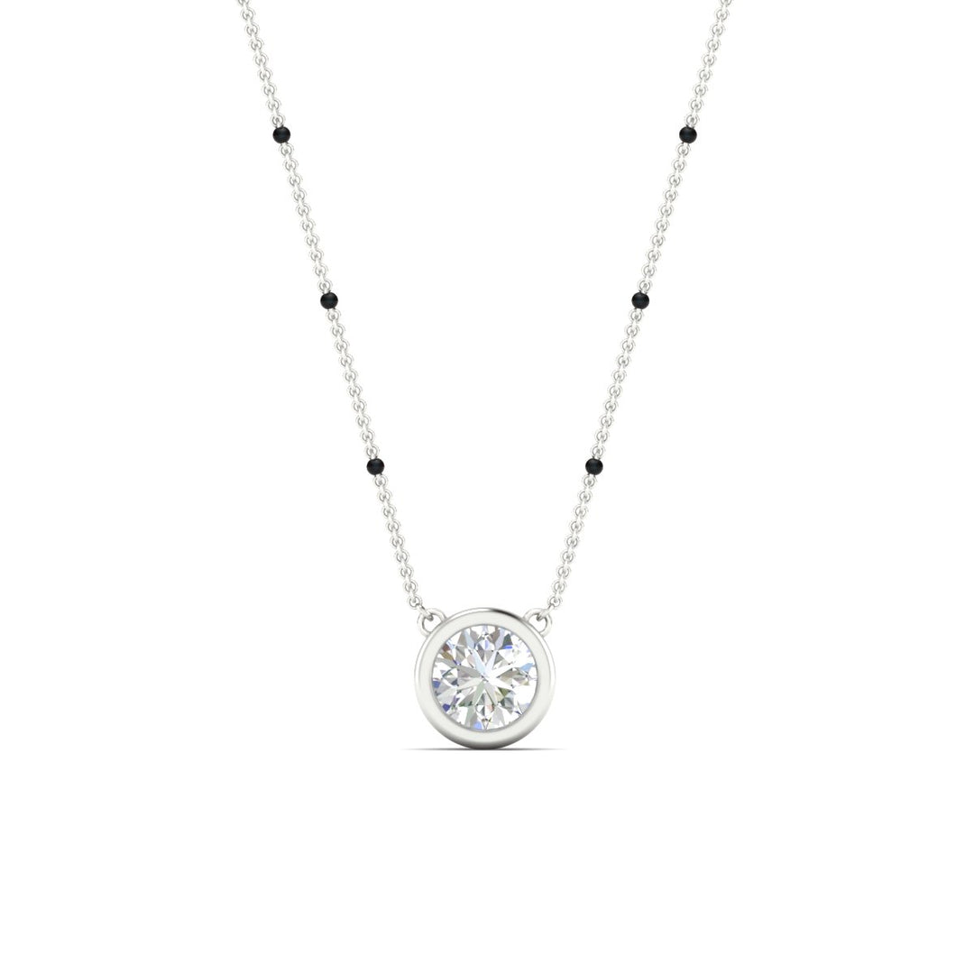 Bezel Set Solitaire Modern Mangalsutra