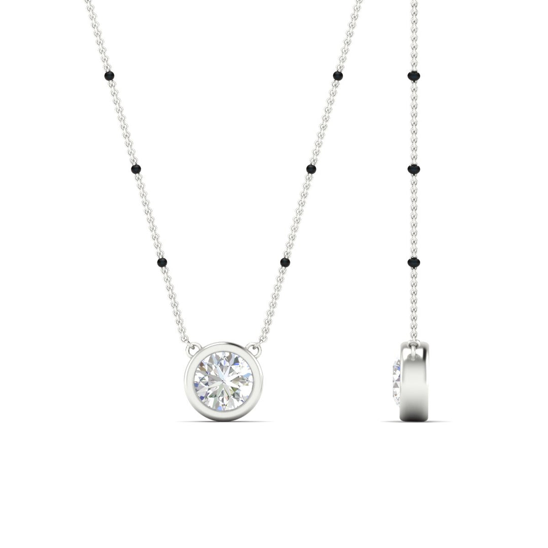 Bezel Set Solitaire Modern Mangalsutra
