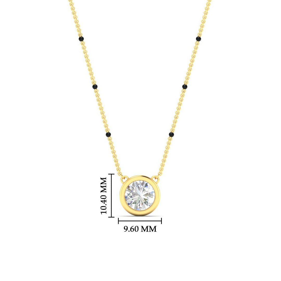 Bezel Set Solitaire Modern Mangalsutra