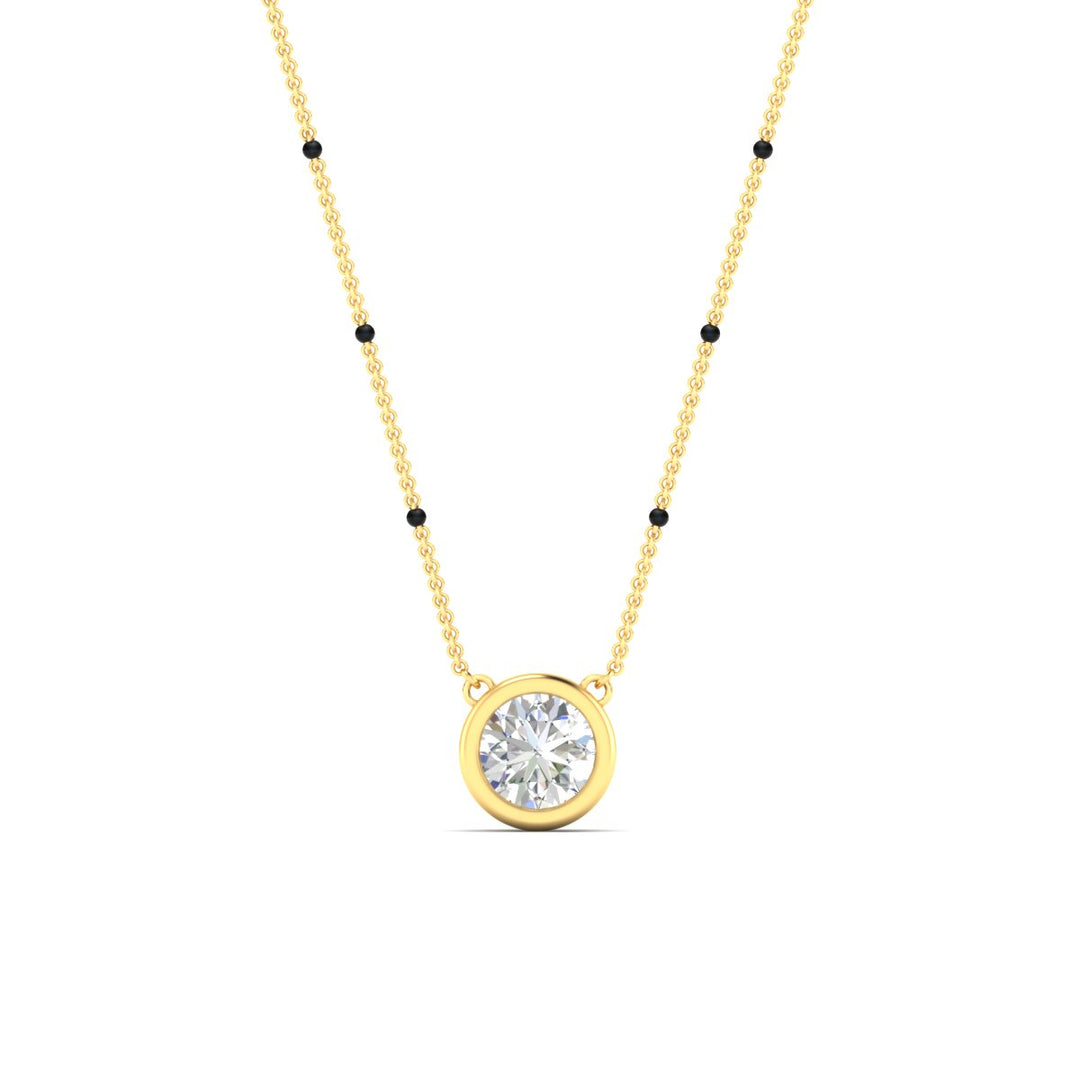 Bezel Set Solitaire Modern Mangalsutra