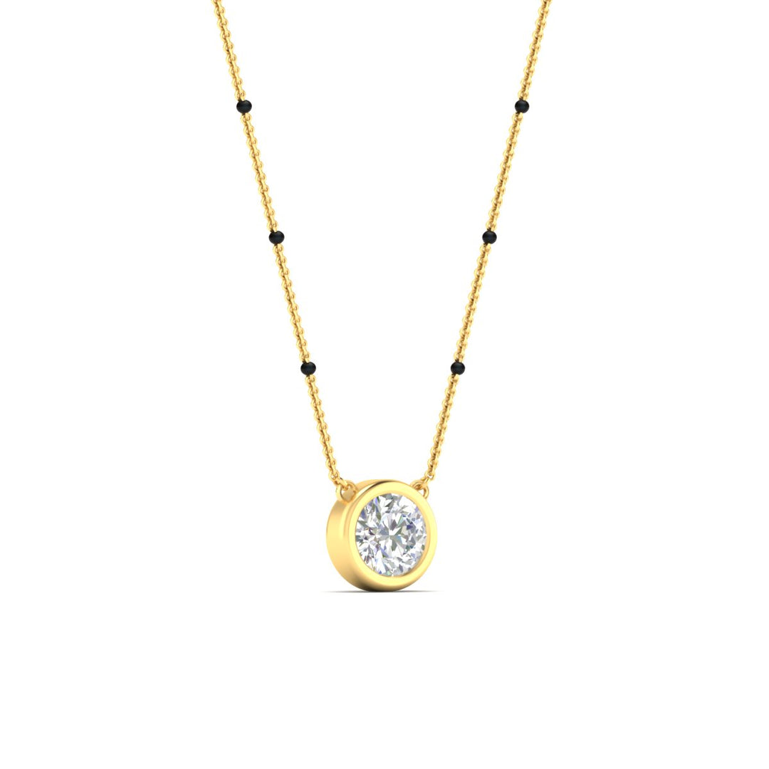 Bezel Set Solitaire Modern Mangalsutra