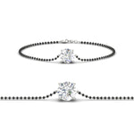 Load image into Gallery viewer, 1.50-carat-solitaire-mangalsutra-bracelet-in-white-gold-mgsbrc11614-1.50ct-nl-wg