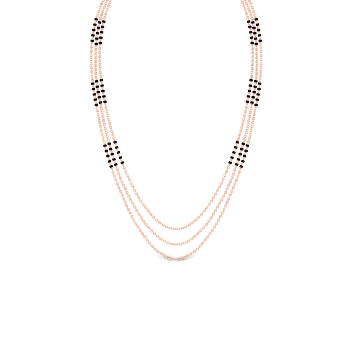 3 Layer Black Bead Mangalsutra