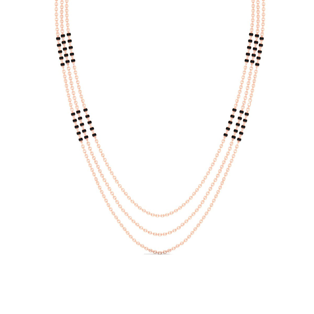 3 Layer Black Bead Mangalsutra